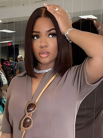 Color Pop Color Collection Straight Bob Wig Brown