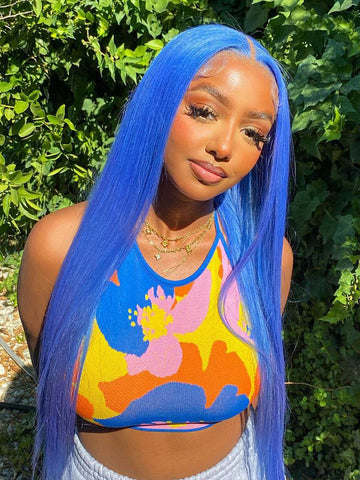 Bold Color Collection Straight Wig 100% Human Hair