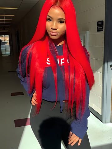 Bold Color Collection Straight Pre-Plucked Wig