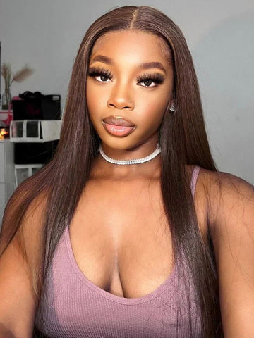 Glam Color Collection Straight Wig Brown