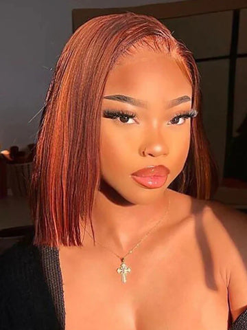 Signature Color Collection Straight Bob Wig 100% Human Hair