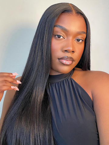 Luxury Human Hair Collection Straight 4X4 Lace Closure Wig