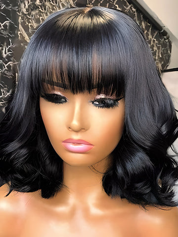 Signature Human Hair Collection Curly Bob Wig 100% Human Hair