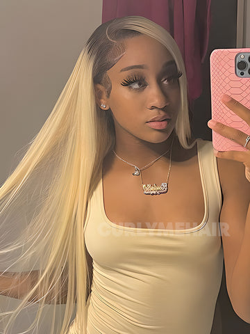 Signature Human Hair Collection Straight 13X4 Lace Front Wig