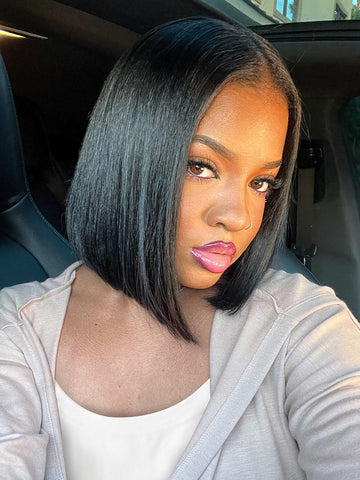 Signature Human Hair Collection Straight Bob Wig